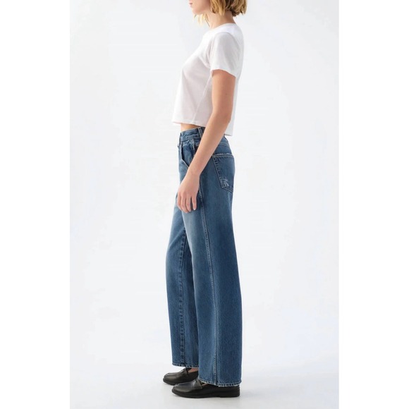 NWOT AMO Jocelyn Trouser Jeans Sz 27 (Meas 29) Wide Straight Leg MSRP $322 - Picture 3 of 16